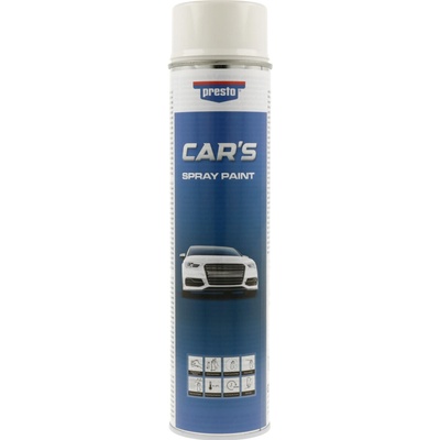 Presto Cars lak v spreji 600 ml biely lesklý