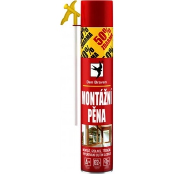 Den Braven Montážní pěna PUR trubičková 500 + 250 ml ZDARMA