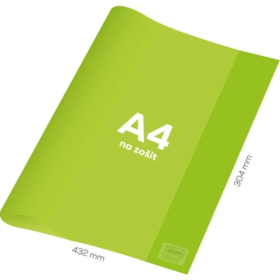 Junior Obal na sešit A4 PVC 432x304 mm Neon Color průhledný zelený