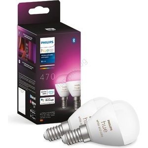 Philips К-кт 2x LED RGBW Димируема крушка Philips Hue WACA P45 E14/5, 1W/230V (P5750)