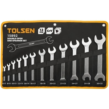 TOLSEN TOOLS Комплект гаечни ключове 12 броя 6-32 мм CrV, DIN 3110 TOLSEN ТЛС15892