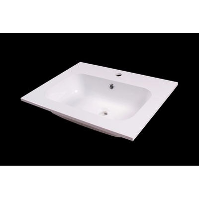 Inter Ceramic Мивка за баня от смола 59х55 см, бяла за шкаф (5955/2)