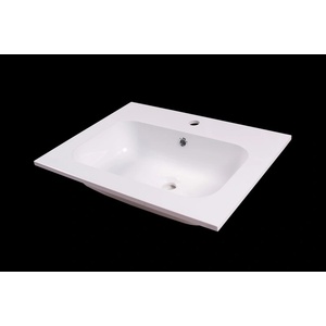Inter Ceramic Мивка за баня от смола 59х55 см, бяла за шкаф (5955/2)