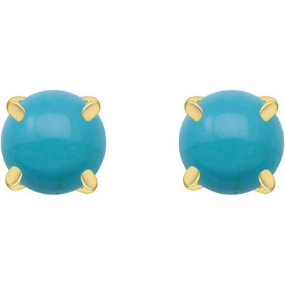 Eppi zlaté náušnice s tyrkysmi Jaclyn E39582