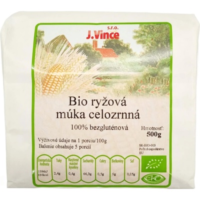 Vince BIO 100% Bezlepková ryžová celozrnná múka 0,5 kg