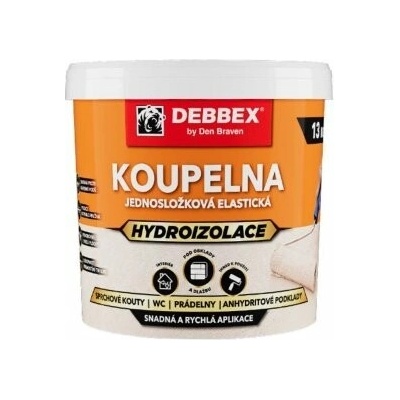 Hydroizolace jednosložková KOUPELNA, Den Braven 5 kg (kbelík) medově hnědá, balení 1 ks