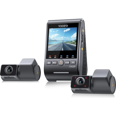 Видеорегистратор Dash Cam A329S 3 Channel - 4K, HDR, Triple Sony STARVIS 2, GPS, Bluetooth, FOV Fisheye Cabin (VIOFO-A329S-3CH)