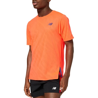 New Balance Тениска New Balance Q Speed Jacquard Short Sleeve Оранжев Velikost S