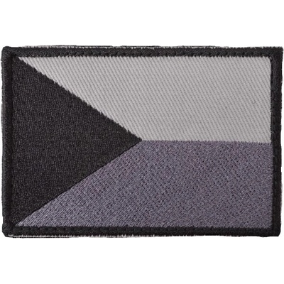 Nášivka VLAJKA ČR velcro 7,5 x 5,5cm ŠEDÁ