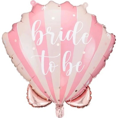 PartyDeco Fóliový balón Bride To Be Mušľa 52 x 50 cm