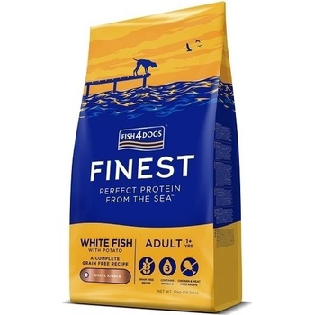 Fish4dogs dospělé psy Finest bílá ryba s bramborami 12 kg
