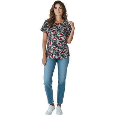 Dunauone dámské tričko krátkým rukávem Nau červená