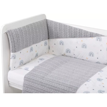 Bubaba Спален комплект от 6 части Bubaba - Дъга, сив (45401)