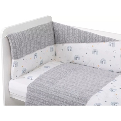 Bubaba Спален комплект от 6 части Bubaba - Дъга, сив (45401)