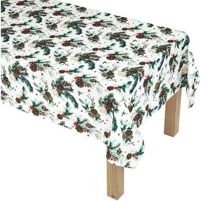 Autronic Ubrus jehličí šišky a bobule 100% polyester 130 x 160 cm