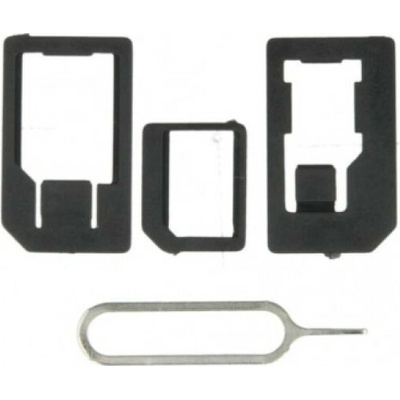 ALIGATOR Adaptér pro nano a microSIM karty + jehla na vyjmutí SIM karty