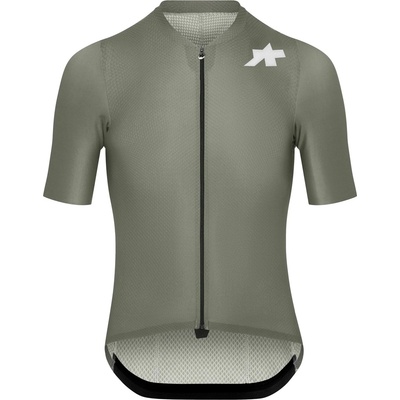 ASSOS Мъжка фланелка с къс ръкав за колоездене Assos Mille GT Jersey S11 Evo Cycling jersey - Edge Green (056-3999-0412)