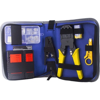 W-star Sada nářadí pro síťaře WSNF1206, 9ks krimpovací kleště, tester rj45, ořezávač, UTP