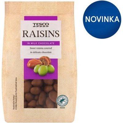 Tesco Hrozienka v mliečnej čokoláde 120 g