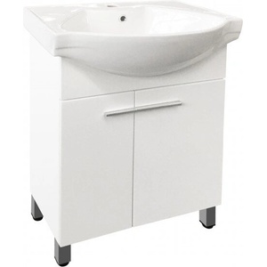 Inter Ceramic Долен шкаф за баня ICP 7055, PVC, Inter Ceramic, бял, с умивалник, 60x46x85см (7055)