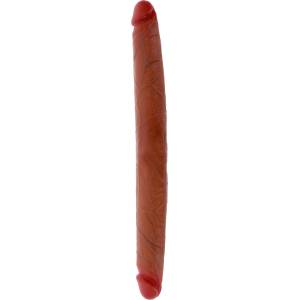 ToyJoy Двоен дилдо с кожичка от силикон, 40 см