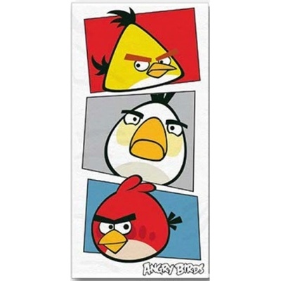 Halantex Osuška Angry Birds bílá 70 x 140 cm