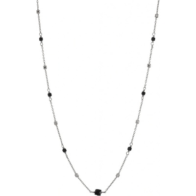 Alisia Štýlový strieborný náhrdelník s čiernym spinelom AL4098-Argento-Spinello