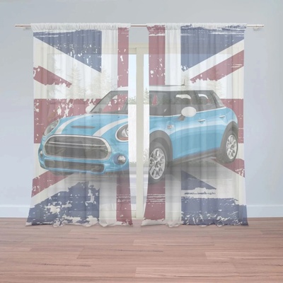 Sablio Záclony Mini sedan Britská vlajka: 2ks 150x250cm
