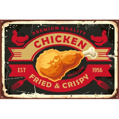 DIMEX ART Флизелинов фототапет табела - пържено пиле 375 x 250 см