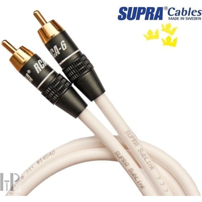 Supra Cables Supra SUBlink 1RCA - 1RCA White - RCA-cinch свързващ кабел за събуфер 6 м (071839)