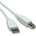 Roline Кабел Roline S3101, USB A(м) към USB B(м), 0.8m, бял (S3101)