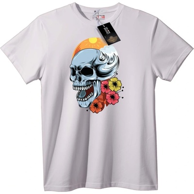 NOONEBRAND Тениска Skull с цветя - 3XL, Black