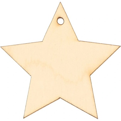 Ideal vianočná drevená dekorácia hviezda 6,2 x 6,2cm