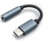 Qoltec Adapter USB-C | 3.5mm Jack | 10cm | Aluminum