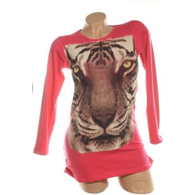 Detské tričko tiger svetlosivá