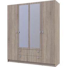 Nabbi Rivalda so zrkadlom 160.2 cm dub sonoma 32775