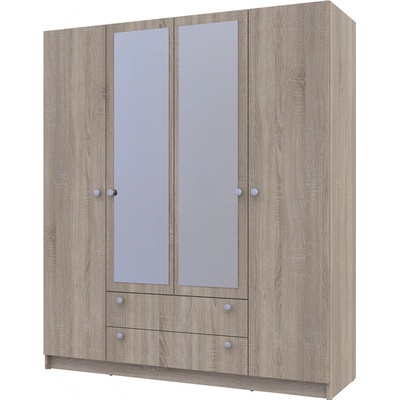 Nabbi Rivalda so zrkadlom 160.2 cm dub sonoma 32775