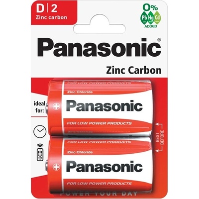 Panasonic Батерии цинкови Panasonic R20RZ/2BP, LR20, 2бр (R20RZ/2BP)