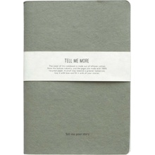 TELL ME MORE Nelinajkovaný notes Tell me your story A5 Dusty Green