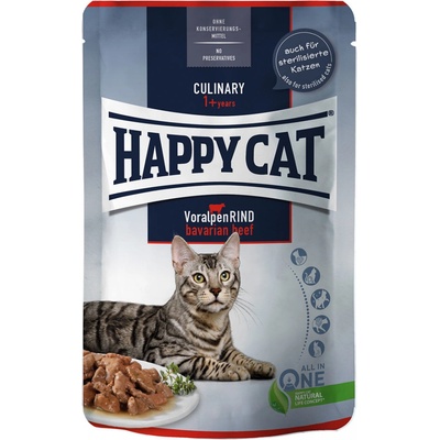 Happy Cat Tray Culinary Meat in Sauce hovězí z předhůří Alp 24 x 85 g