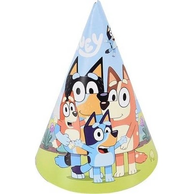 Cakesicq Párty papírová čepička pejsci Bluey 6ks – Zboží Dáma