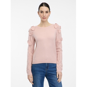 orsay Светлорозов дамски пуловер апликация с цветя ORSAY Orsay | Rozov | ЖЕНИ | XS