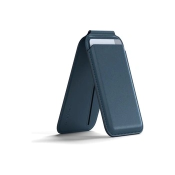 Apple Satechi Vegan-Leather Magnetic Wallet Stand (iPhone 12/13/14/15 all models) - Dark Blue (STVLWB)