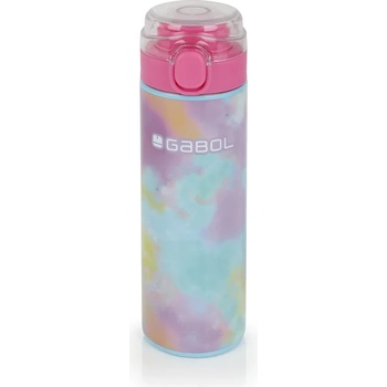 Gabol Бутилка за вода Gabol стоманена Mystic - 600 мл. Светло синя с принт