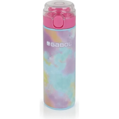 Gabol Бутилка за вода Gabol стоманена Mystic - 600 мл. Светло синя с принт