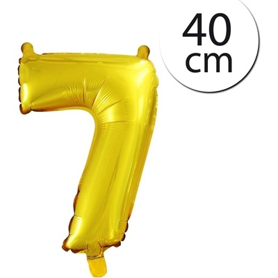 FUN RAG 4SGold 202951 Mini fóliový balón číslo 7 zlatý 40 cm