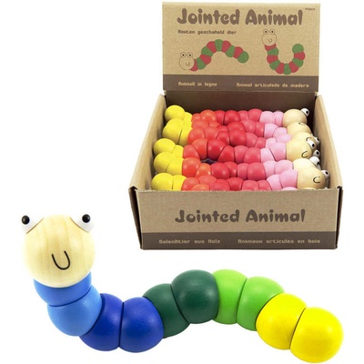 Teddies kloubové zvířátko housenka růžová