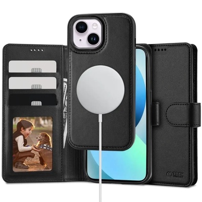 Tech-Protect Калъф с отделение за карти Tech-Protect Wallet MagSafe за iPhone 13, черен (9490713935767)