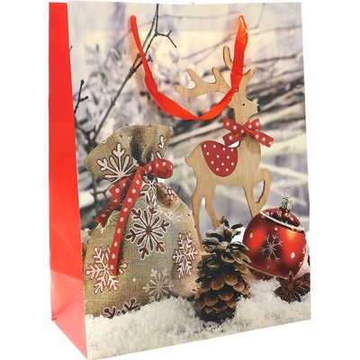 PROHOME - Dárková taška vánoční 32x42x11cm