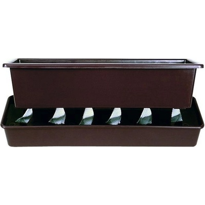 Lebiš Samozavlažovací truhlík 61x15x17 cm hnědý – Hledejceny.cz